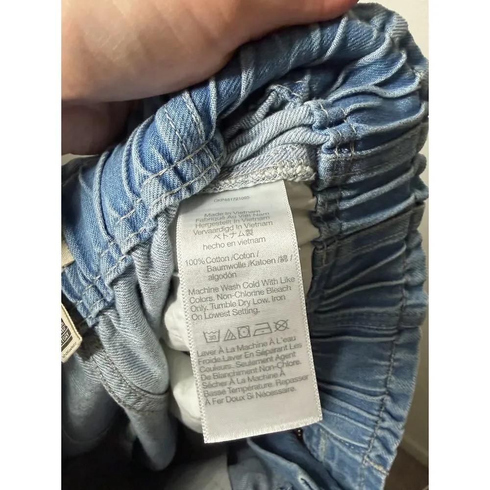 Madewell Denim Pull On Paperbag Short in Bunten Wash Size 27 Casual Chic